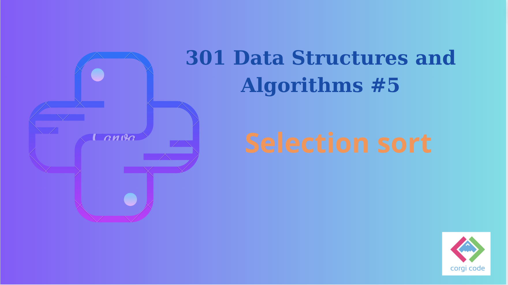 python 301 Algorithms selection sort