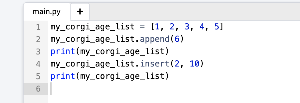 python 101 collection list append insert